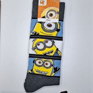 DESPICABLE Me minion crew socks universal studio